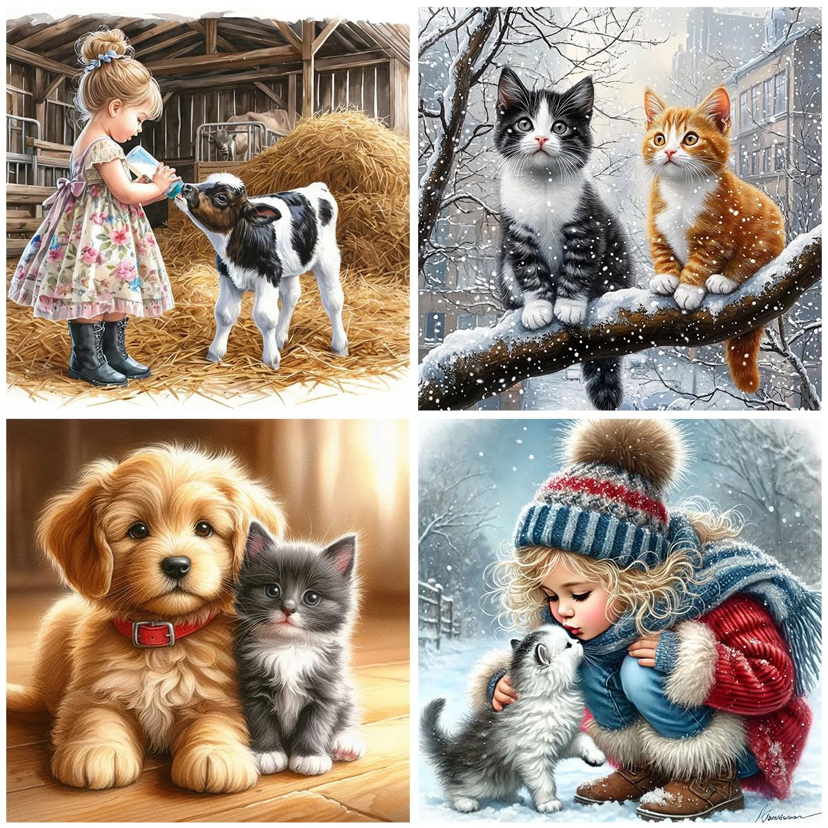 Amazon.com: JOZYSH 4Packs Animal and Baby Cross Stitch Kits